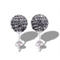 925 Sterling Silver Shamballa Earrings Basketball Wives crystal Earrings BWE24